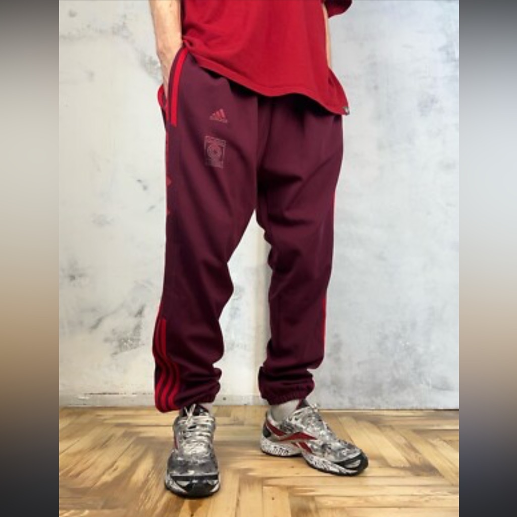 Adidas Yeezy Calabasas Track Pant Umber Core Maroon/Cheer Scarlet-Waist Altered